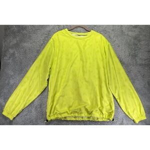 Disney Parks Women's Large Neon Yellow Mickey Pullover Windbreaker Lined